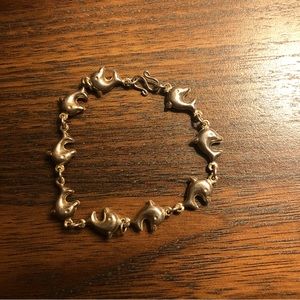 Silver dolphin bracelet